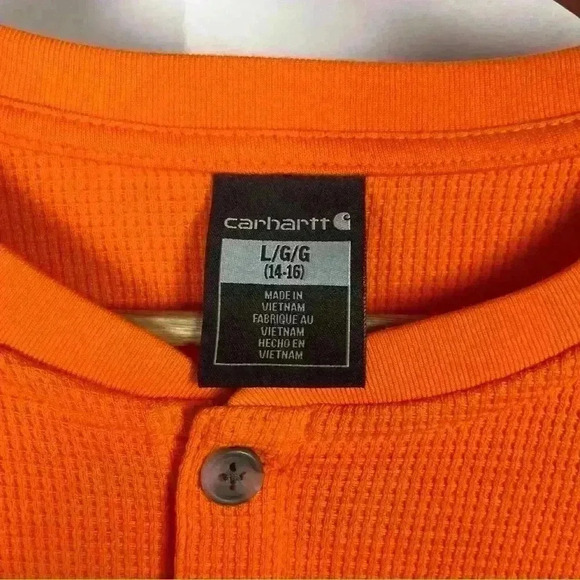Carhartt long sleeve shirt large 14/16 NEW - Picture 2 of 4